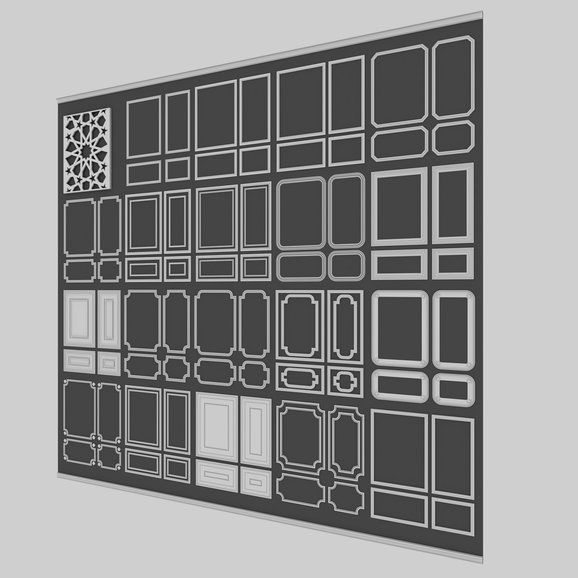 Decorative Wall Mouldings 3D model_5