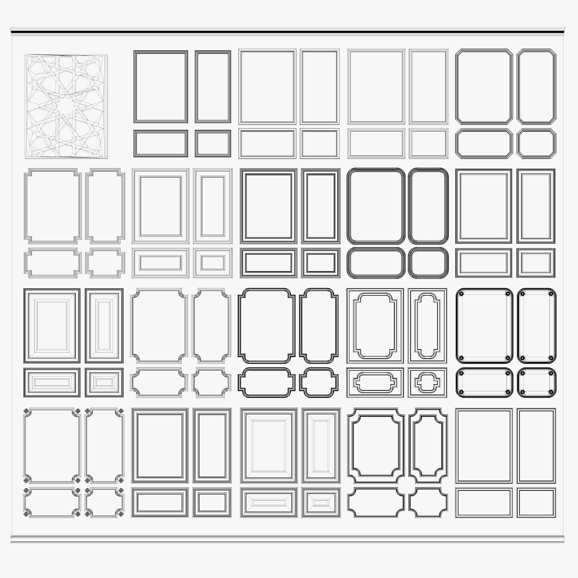 Decorative Wall Mouldings 3D model_8