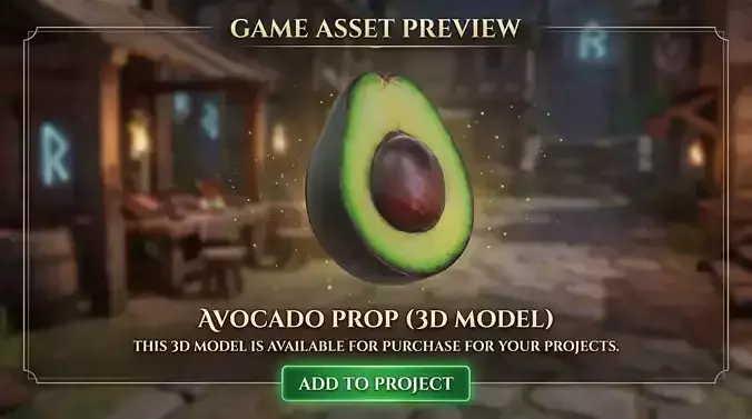 avocado 3D Game Ready Model 3D model