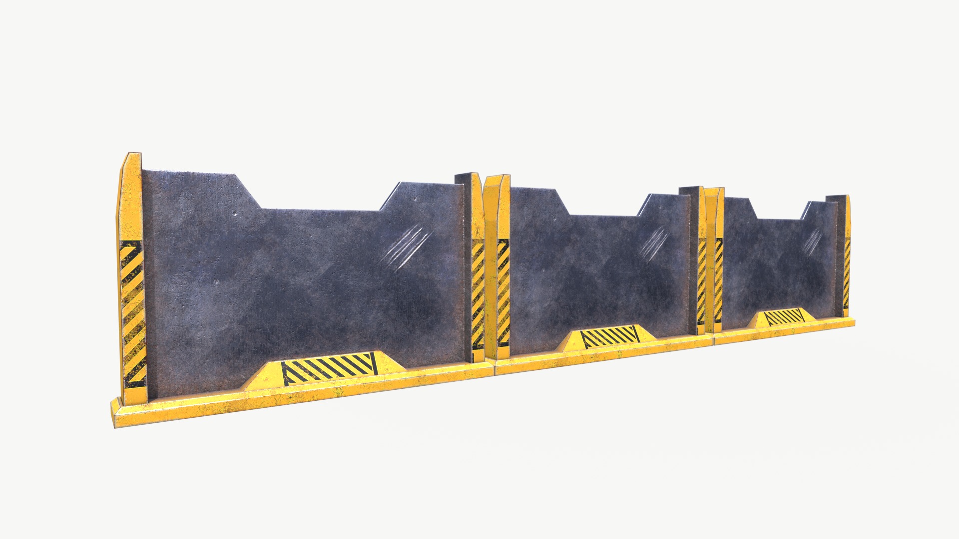 Guardrail Low-poly 3D model_10