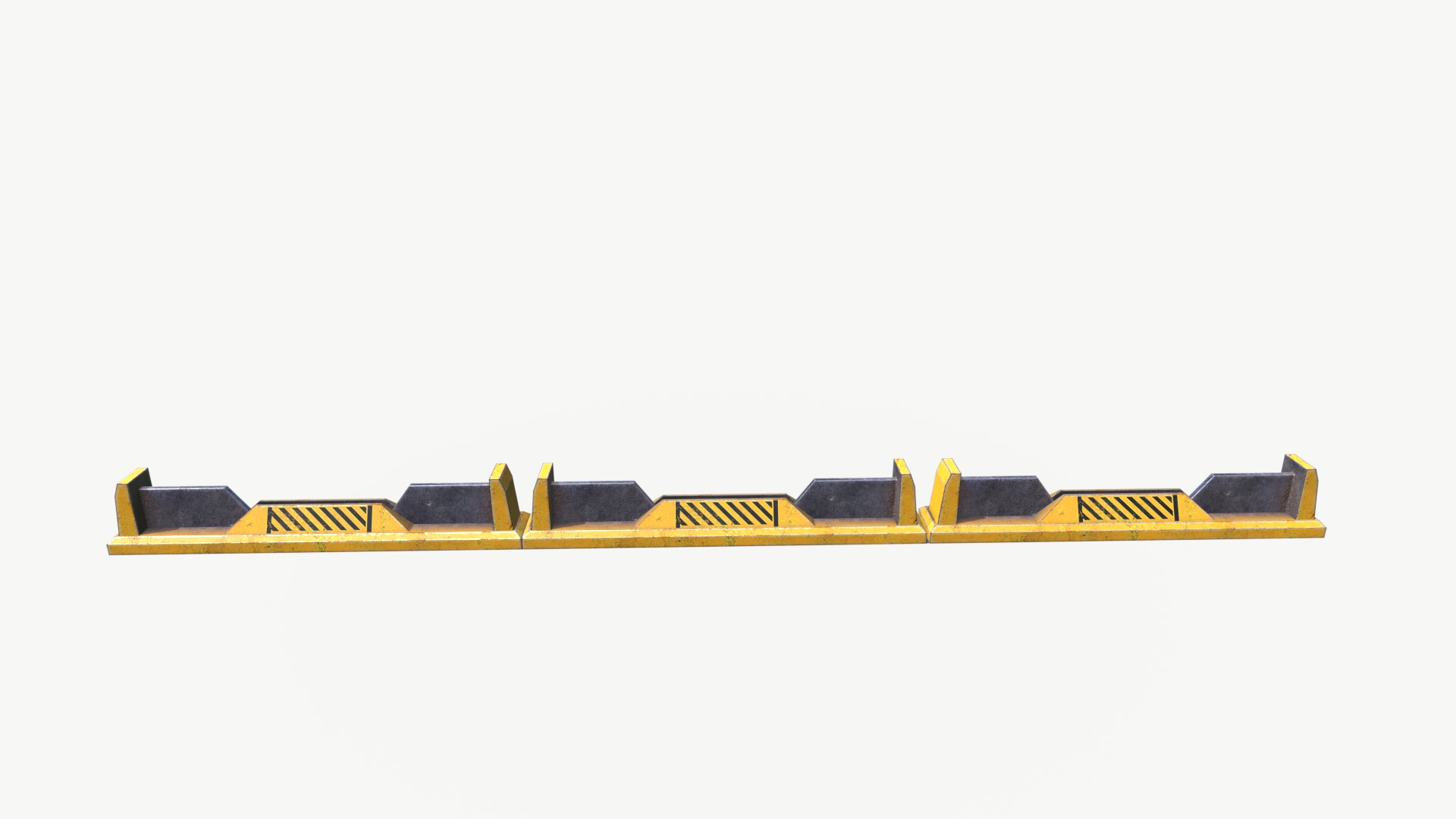 Guardrail Low-poly 3D model_11