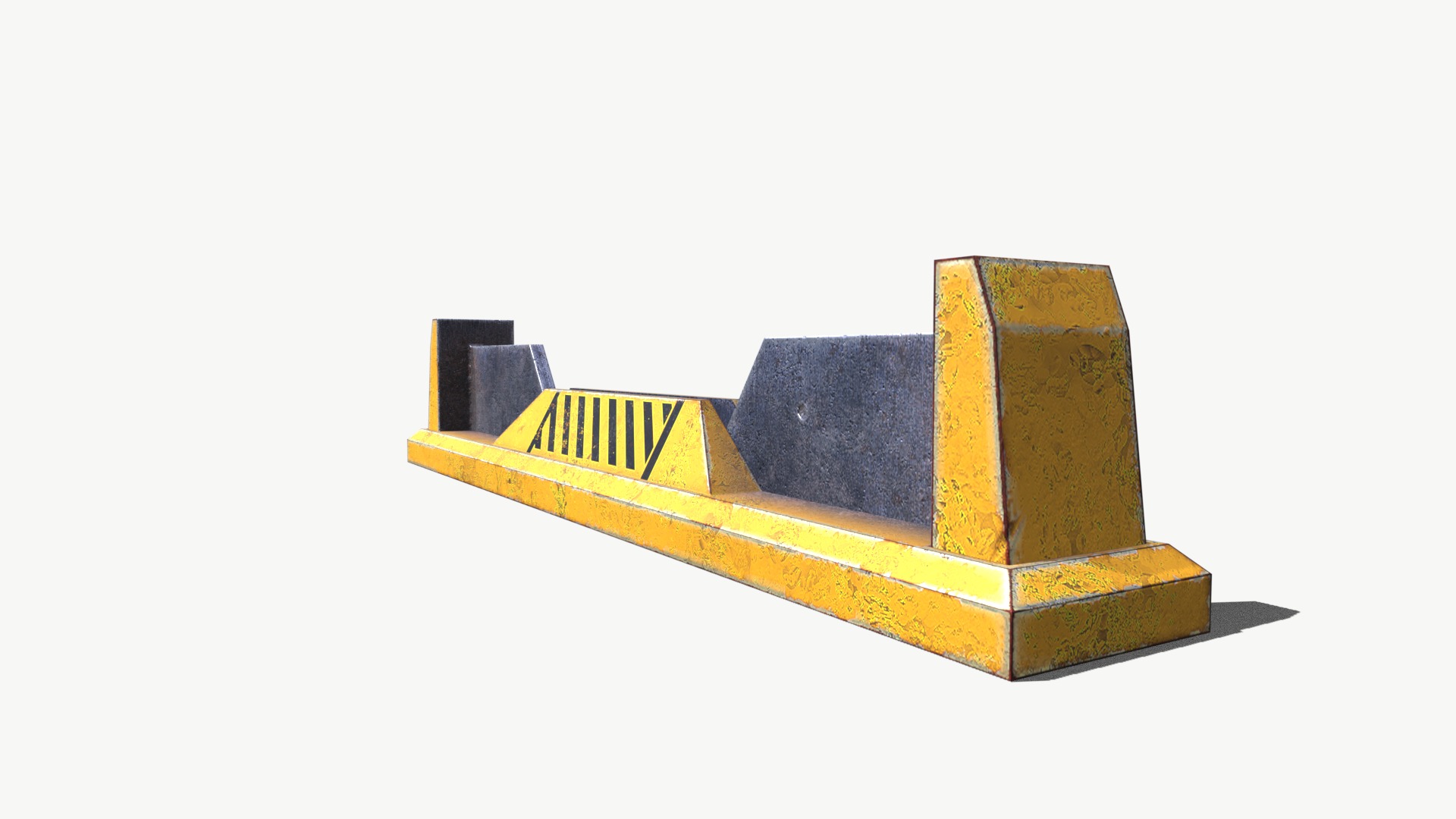 Guardrail Low-poly 3D model_9