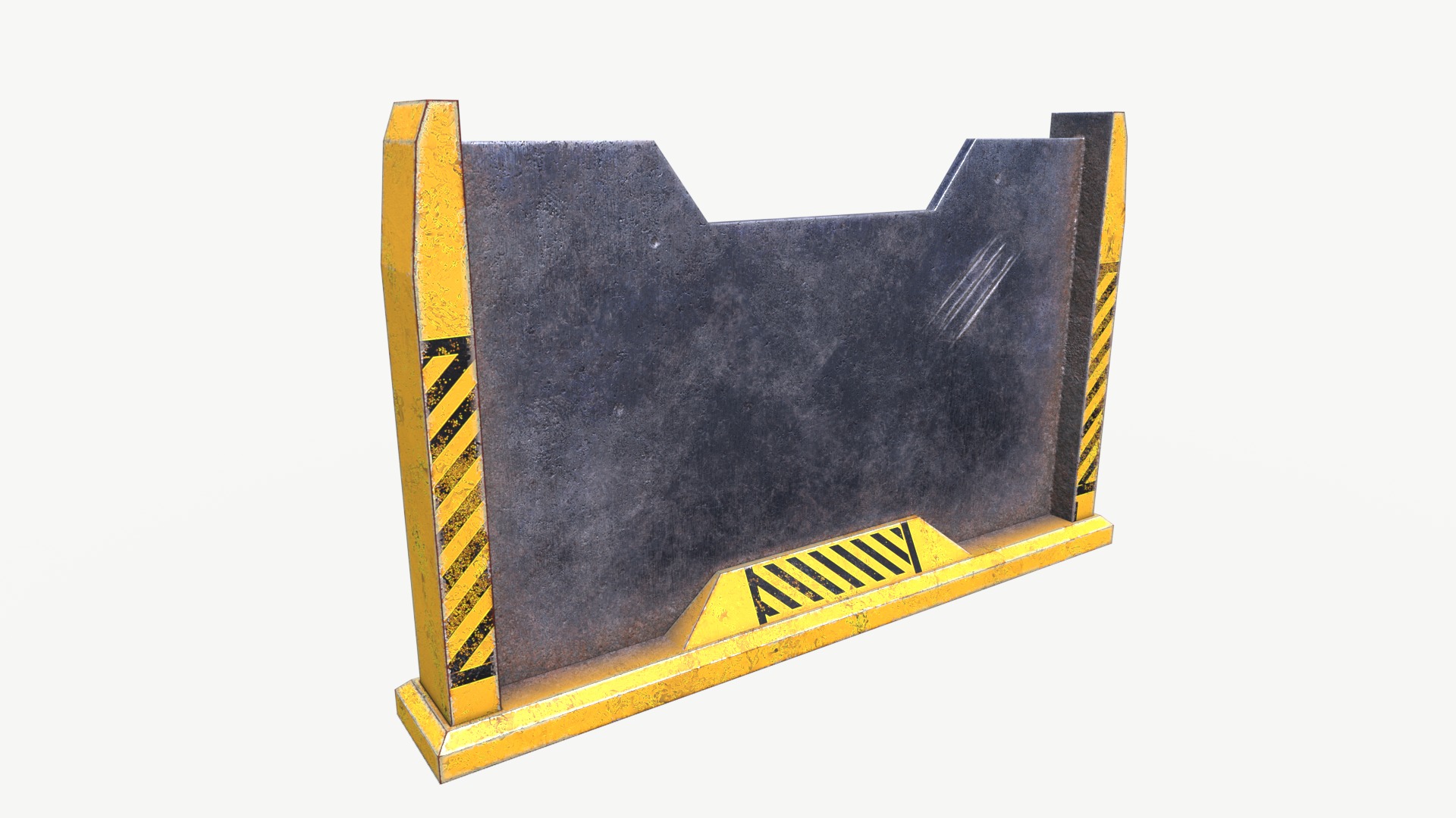 Guardrail Low-poly 3D model_2