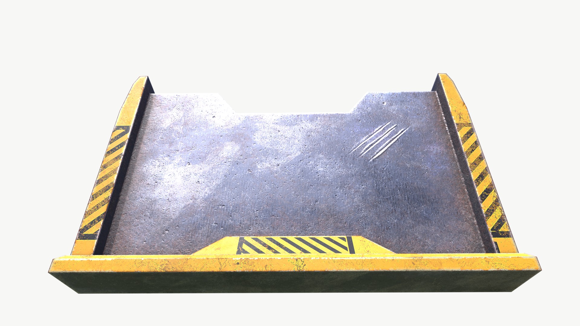 Guardrail Low-poly 3D model_4