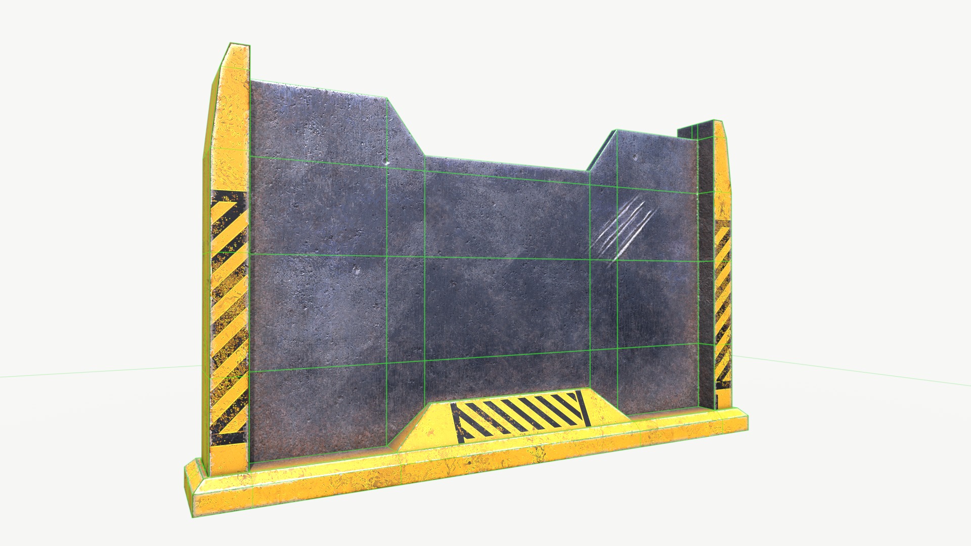 Guardrail Low-poly 3D model_12