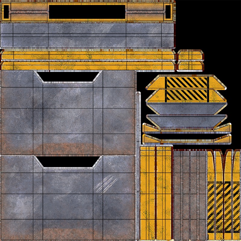 Guardrail Low-poly 3D model_13