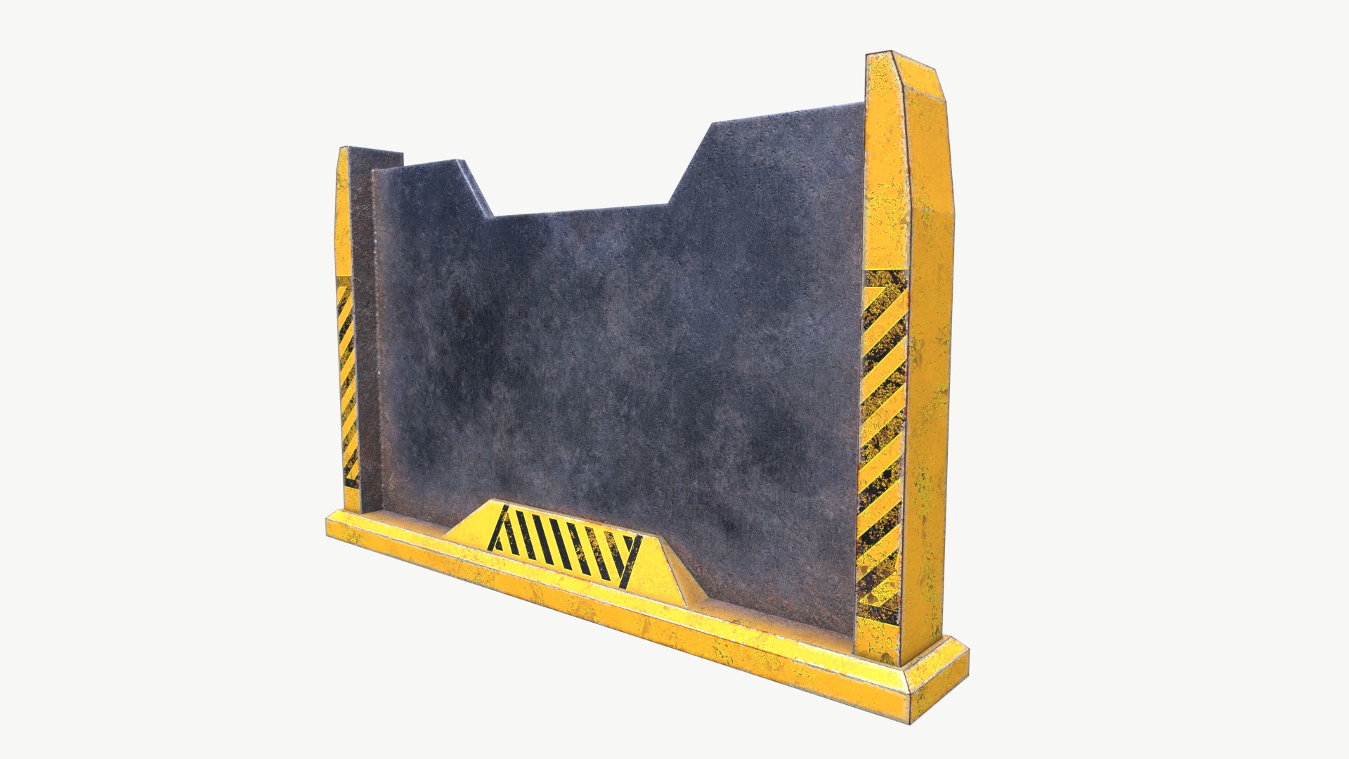 Guardrail Low-poly 3D model_3