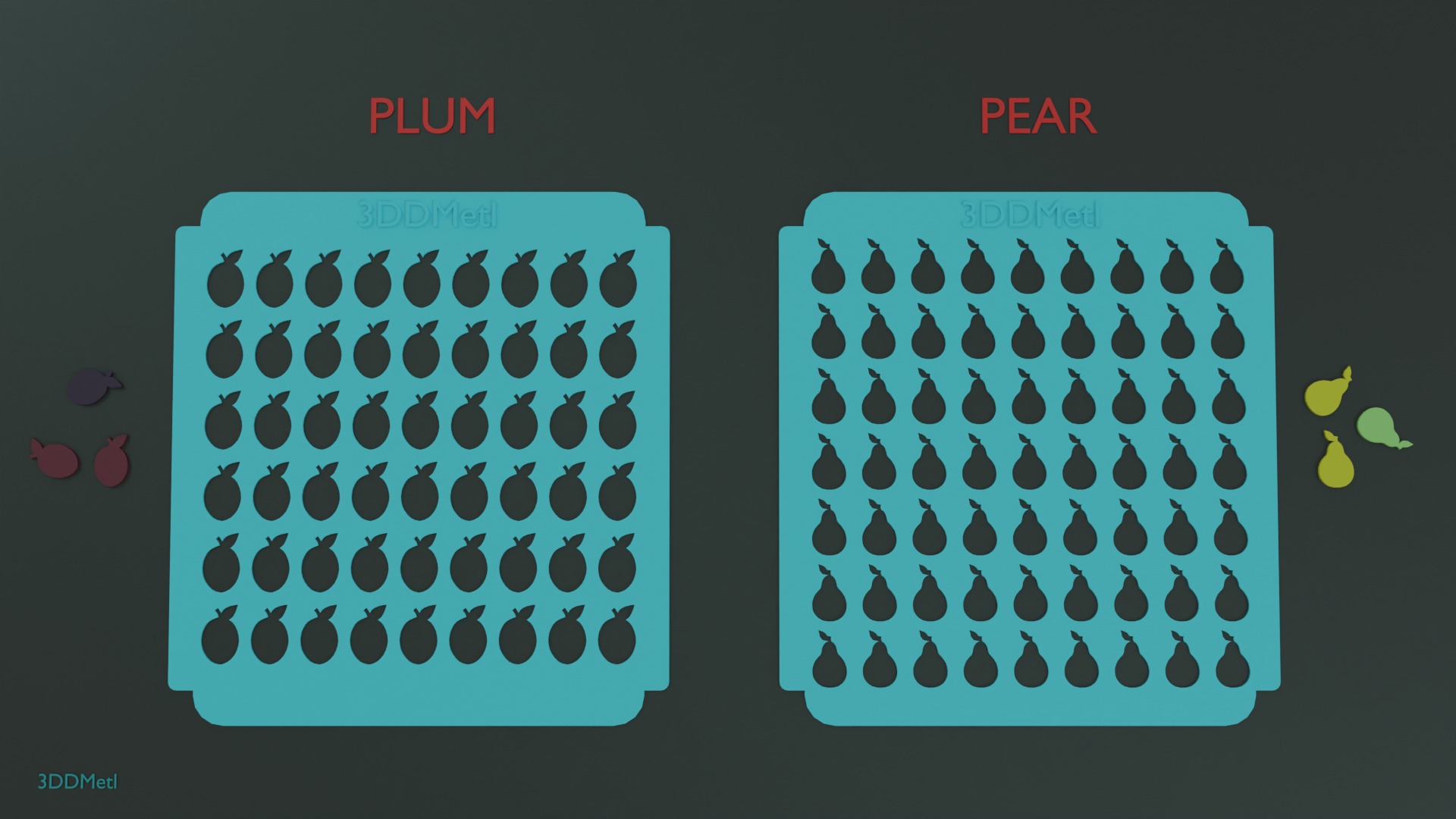 Sprinkle stencil set of ten pieces 3D print model_2