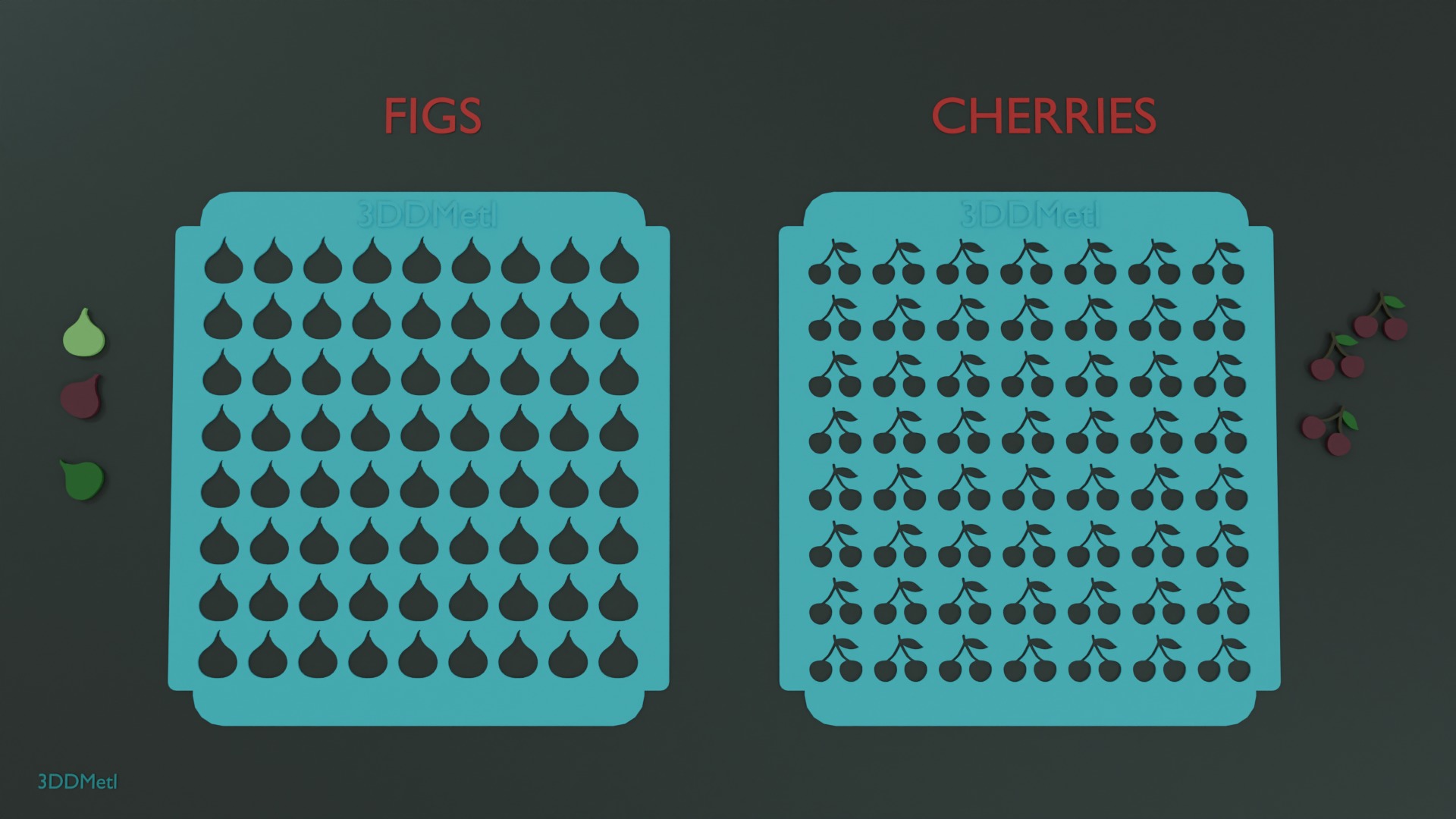 Sprinkle stencil set of ten pieces 3D print model_4