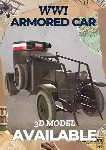 WWI Armored Car Lancia 1ZM 1916
