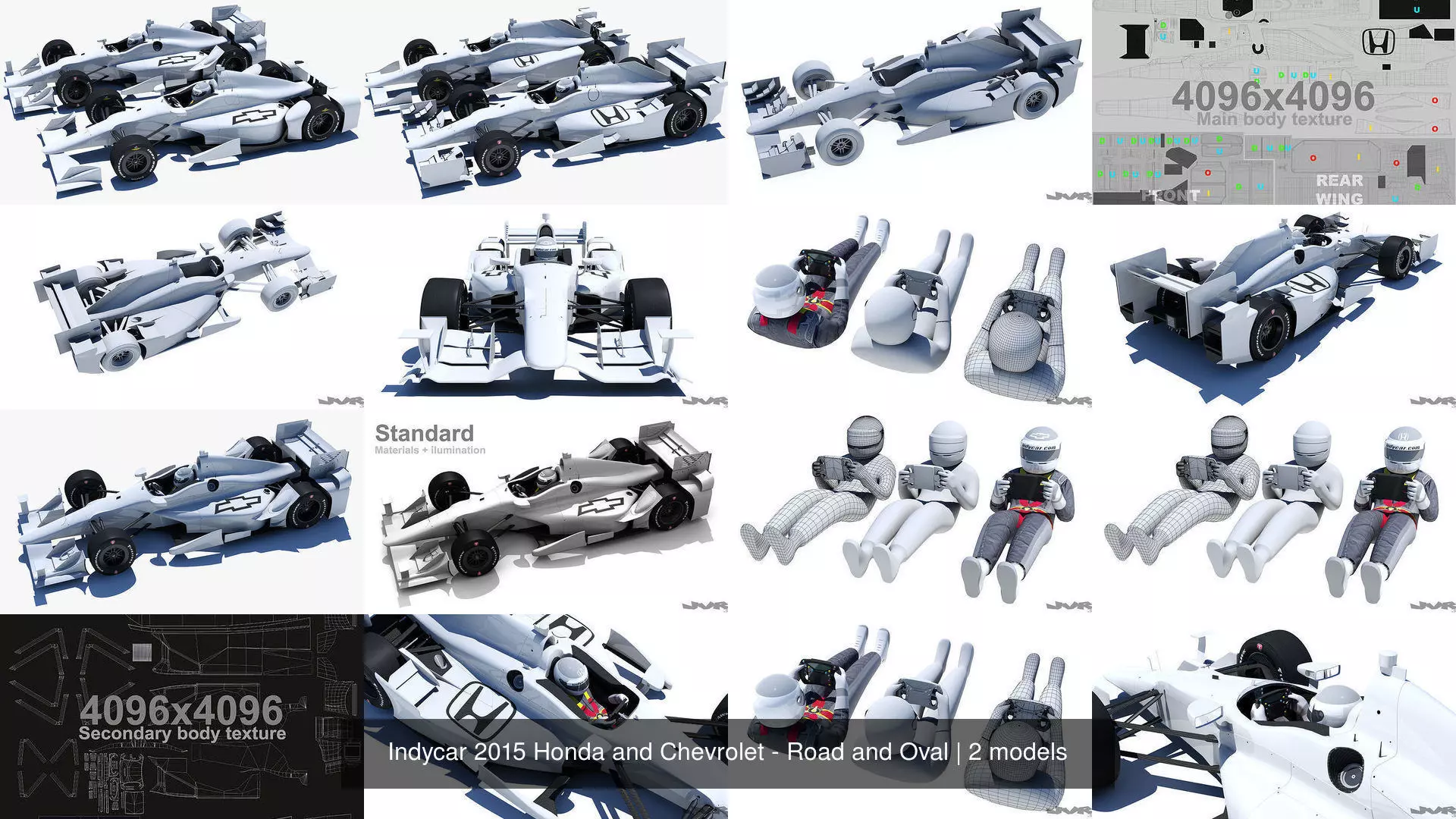 Indycar 2015 Honda and Chevrolet - Road and Oval 3D Model Collection_1