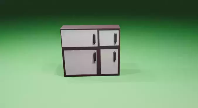 3D model of cabinet Low-poly 3D model