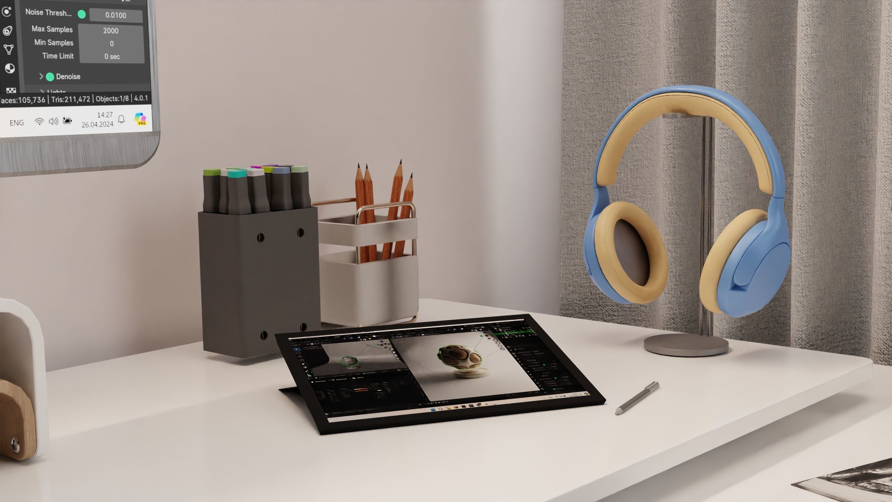 Bedroom interior 3D model_4