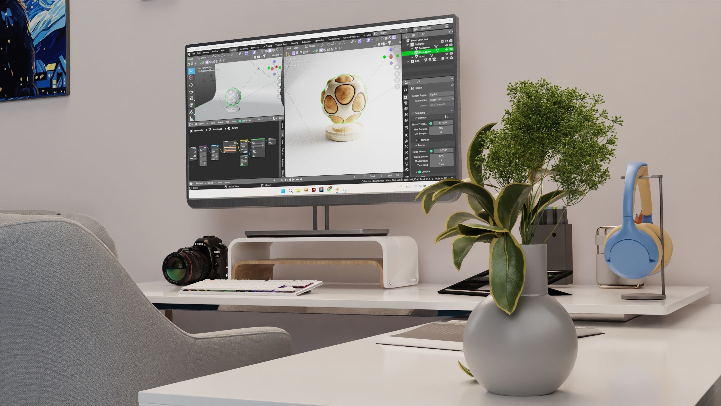 Bedroom interior 3D model_3