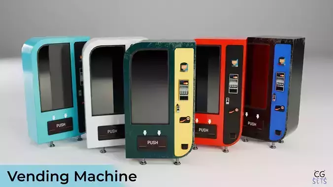 Vending Machine Digital Low-poly 3D model
