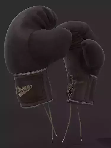 Retro Boxing Gloves 3D model