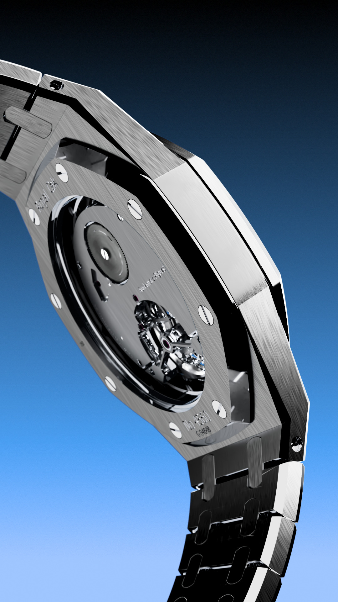 Audemars Piguet Royal Oak 3D Model with Tourbillon 3D model_3