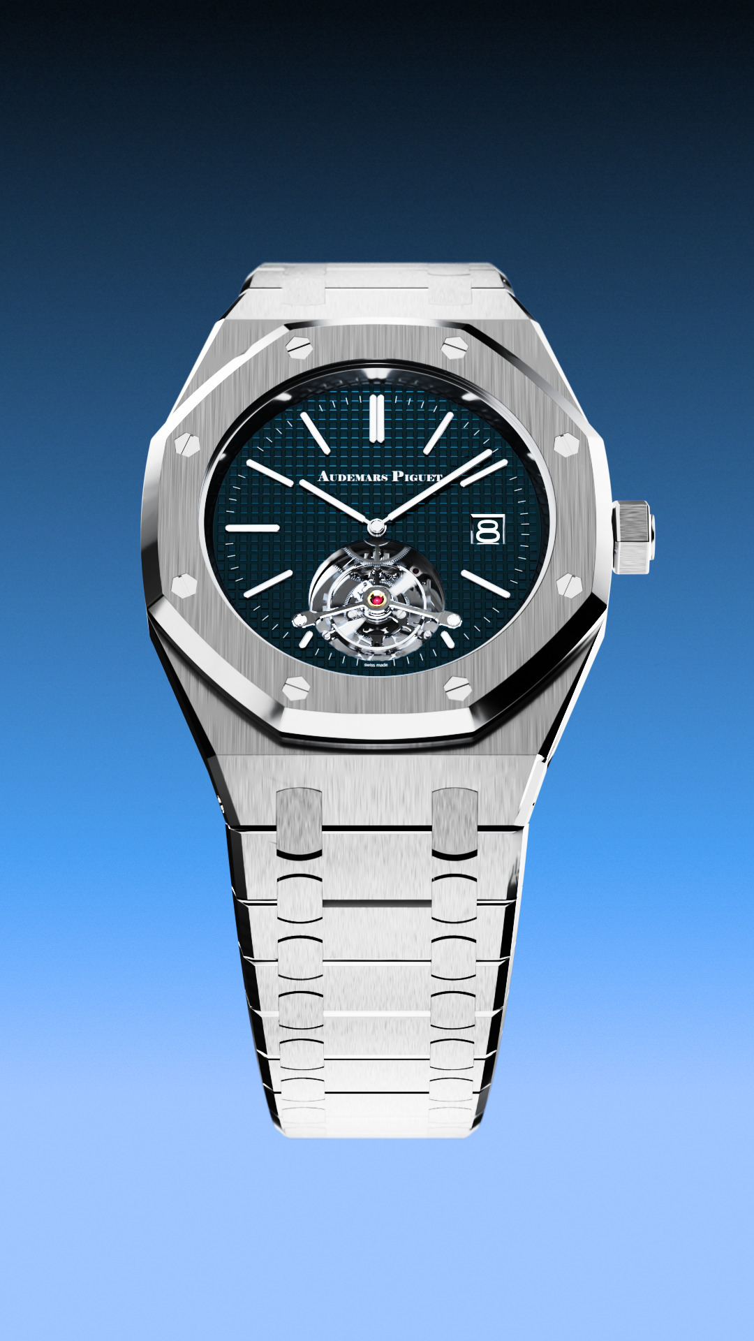Audemars Piguet Royal Oak 3D Model with Tourbillon 3D model_6