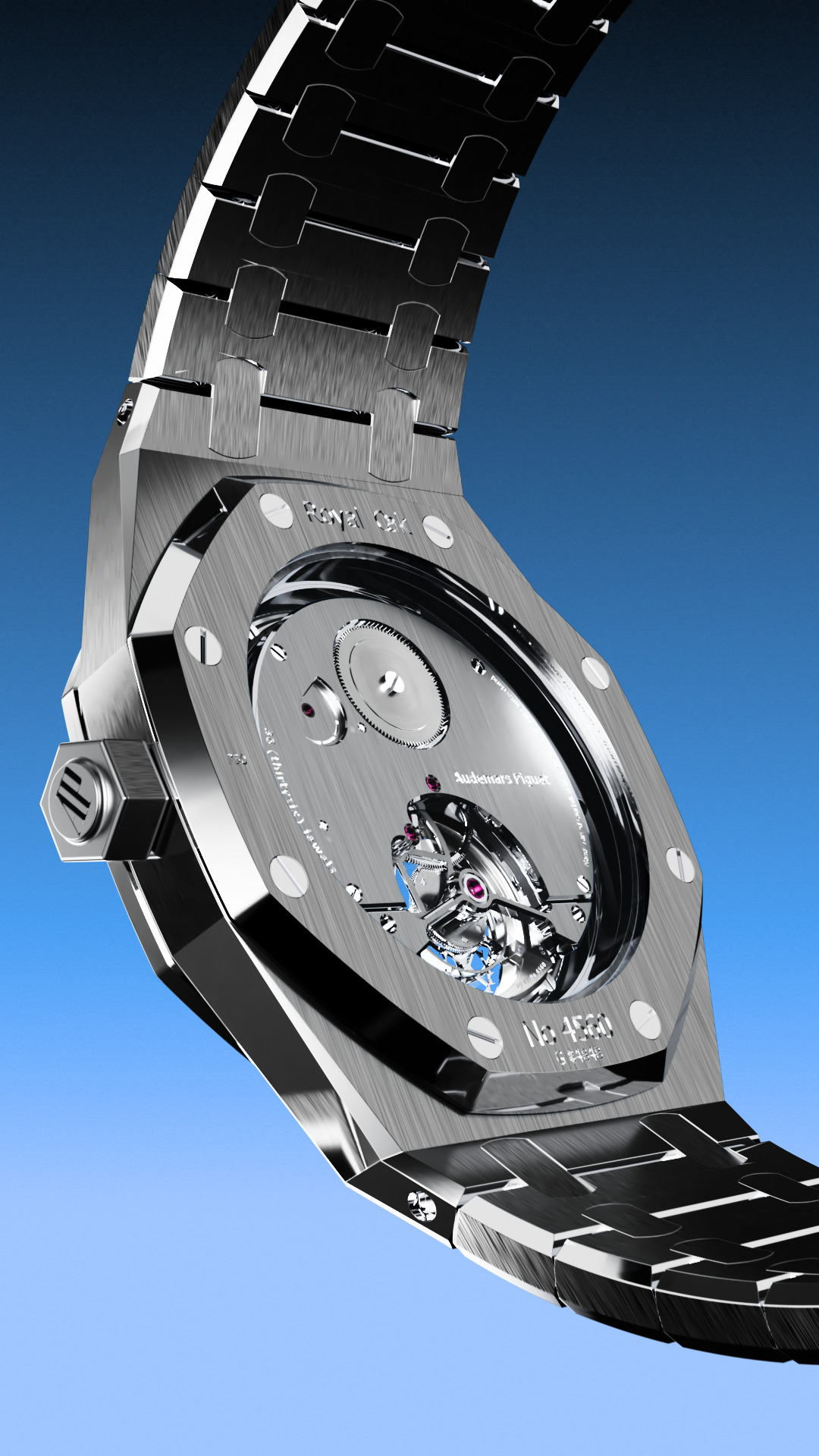 Audemars Piguet Royal Oak 3D Model with Tourbillon 3D model_5