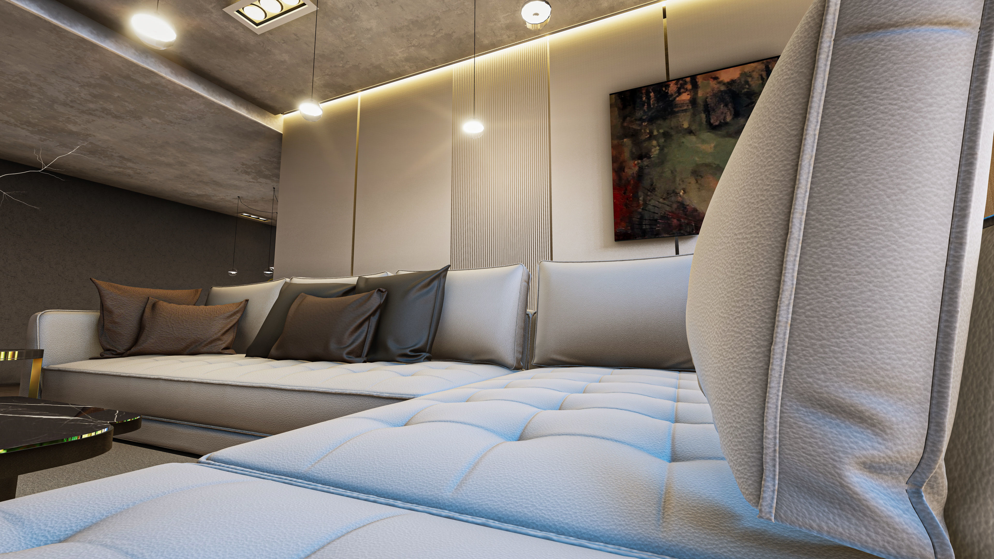 Modern Living Room Interior Scene Render Ready Lumionscene Low-poly 3D model_5