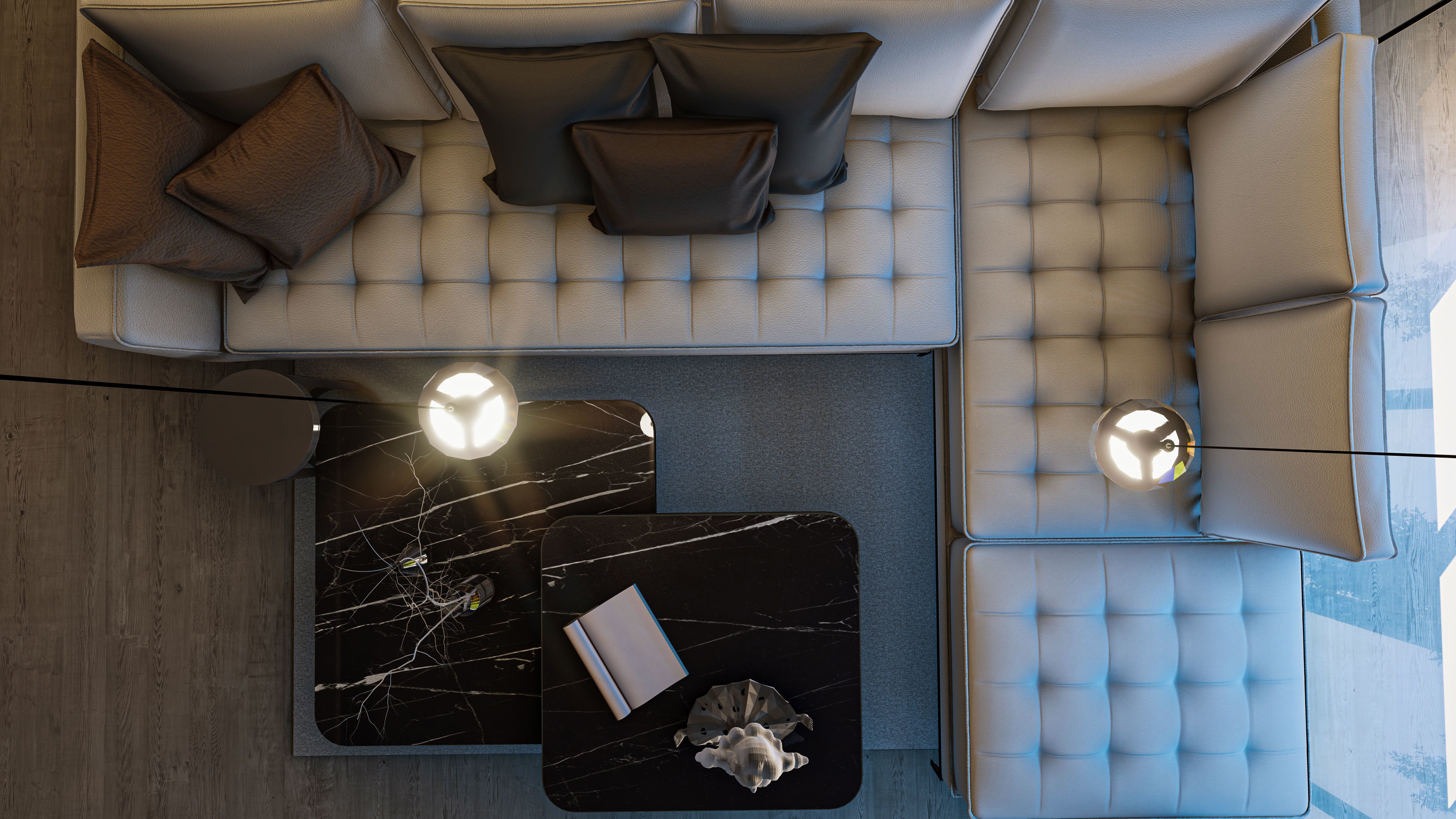 Modern Living Room Interior Scene Render Ready Lumionscene Low-poly 3D model_4