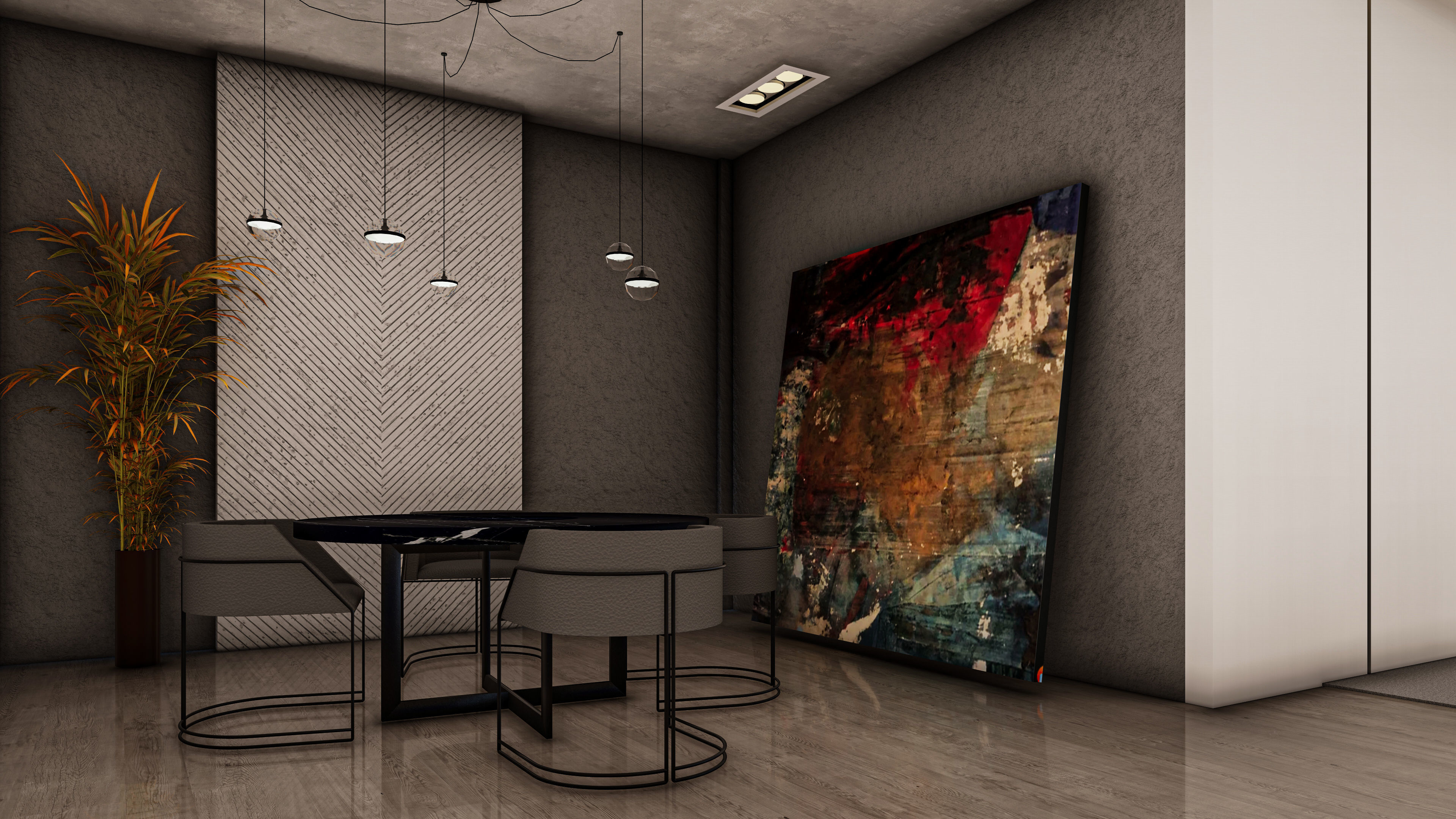 Modern Living Room Interior Scene Render Ready Lumionscene Low-poly 3D model_1