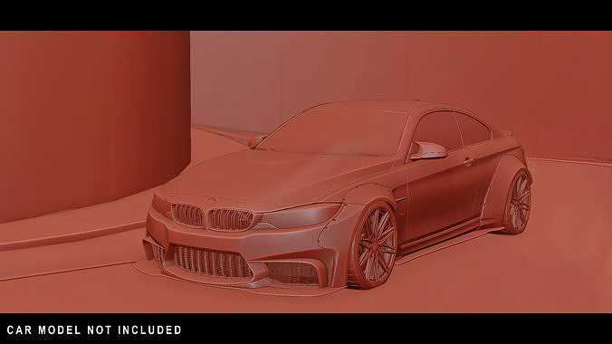 Underground Parking Low-poly 3D model 5