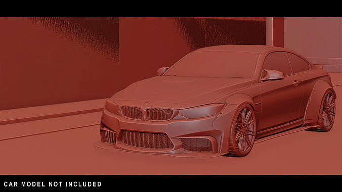 Underground Parking Low-poly 3D model 2