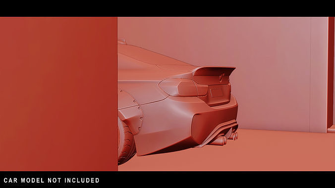 Underground Parking Low-poly 3D model 3