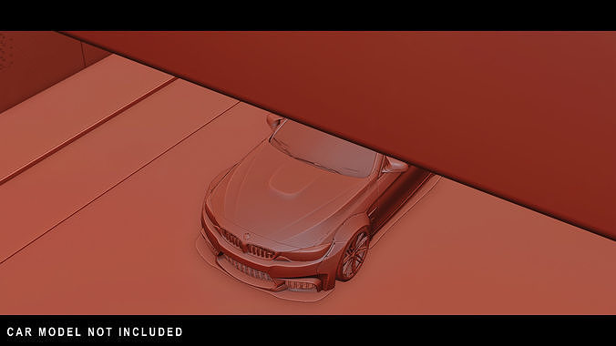 Underground Parking Low-poly 3D model 7