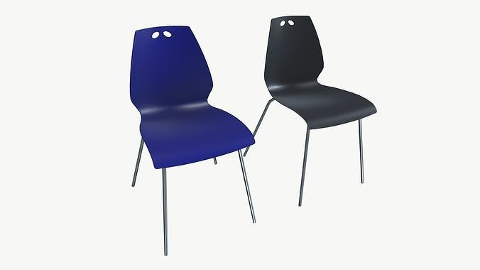 Plastic Chair Low-poly 3D model