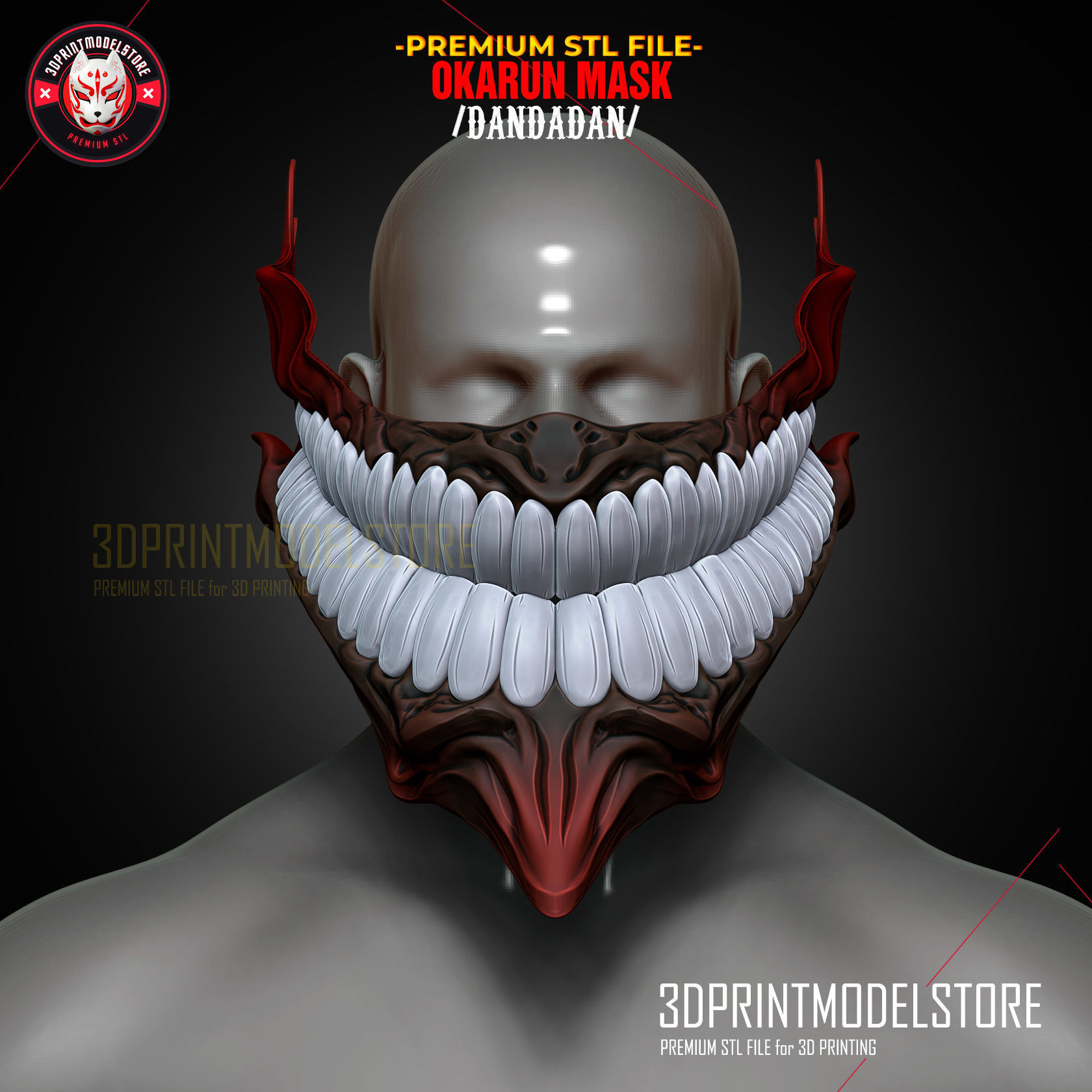 Best Cosplay Mask - Dandadan Okarun Mask - Anime 3D print model_1