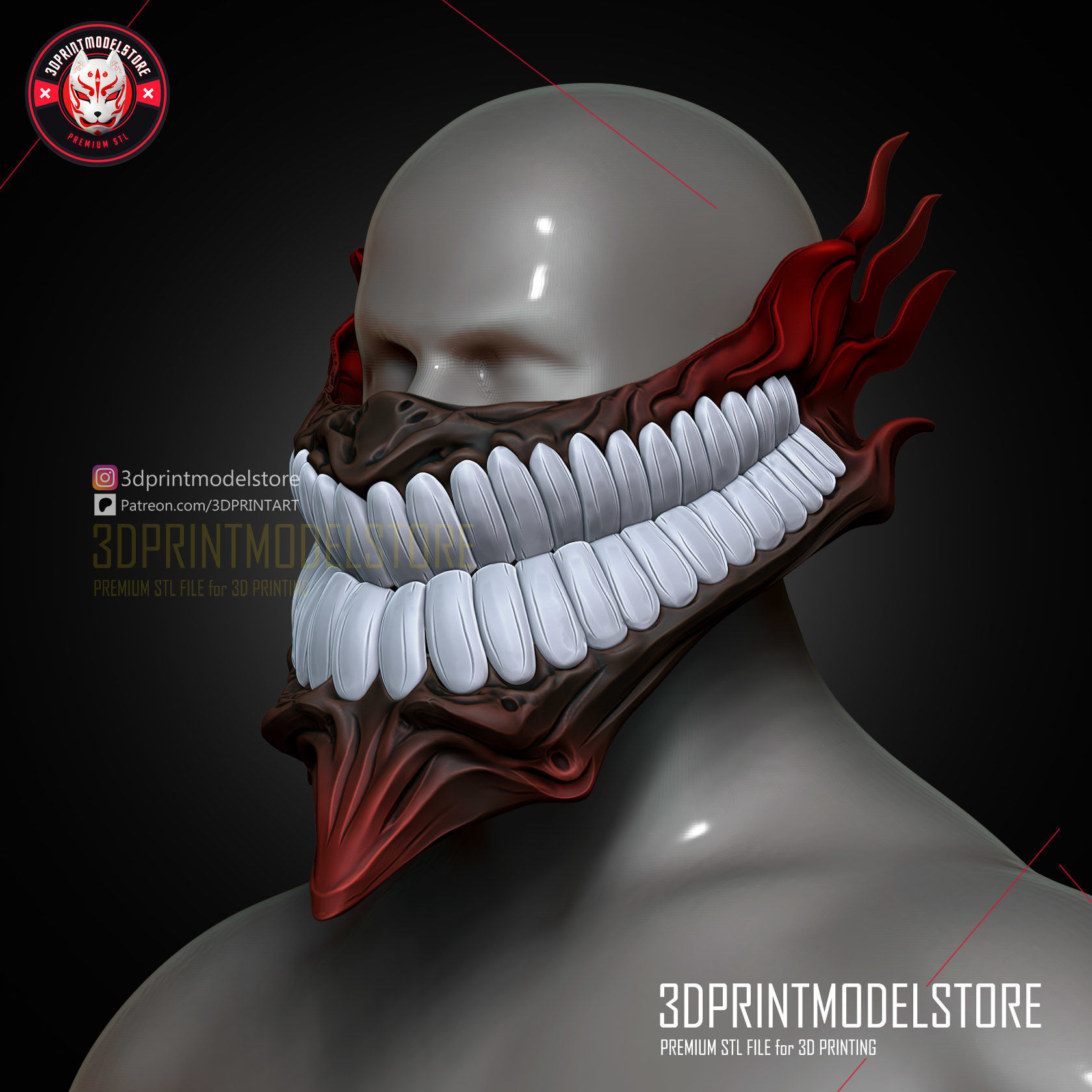 Best Cosplay Mask - Dandadan Okarun Mask - Anime 3D print model_2