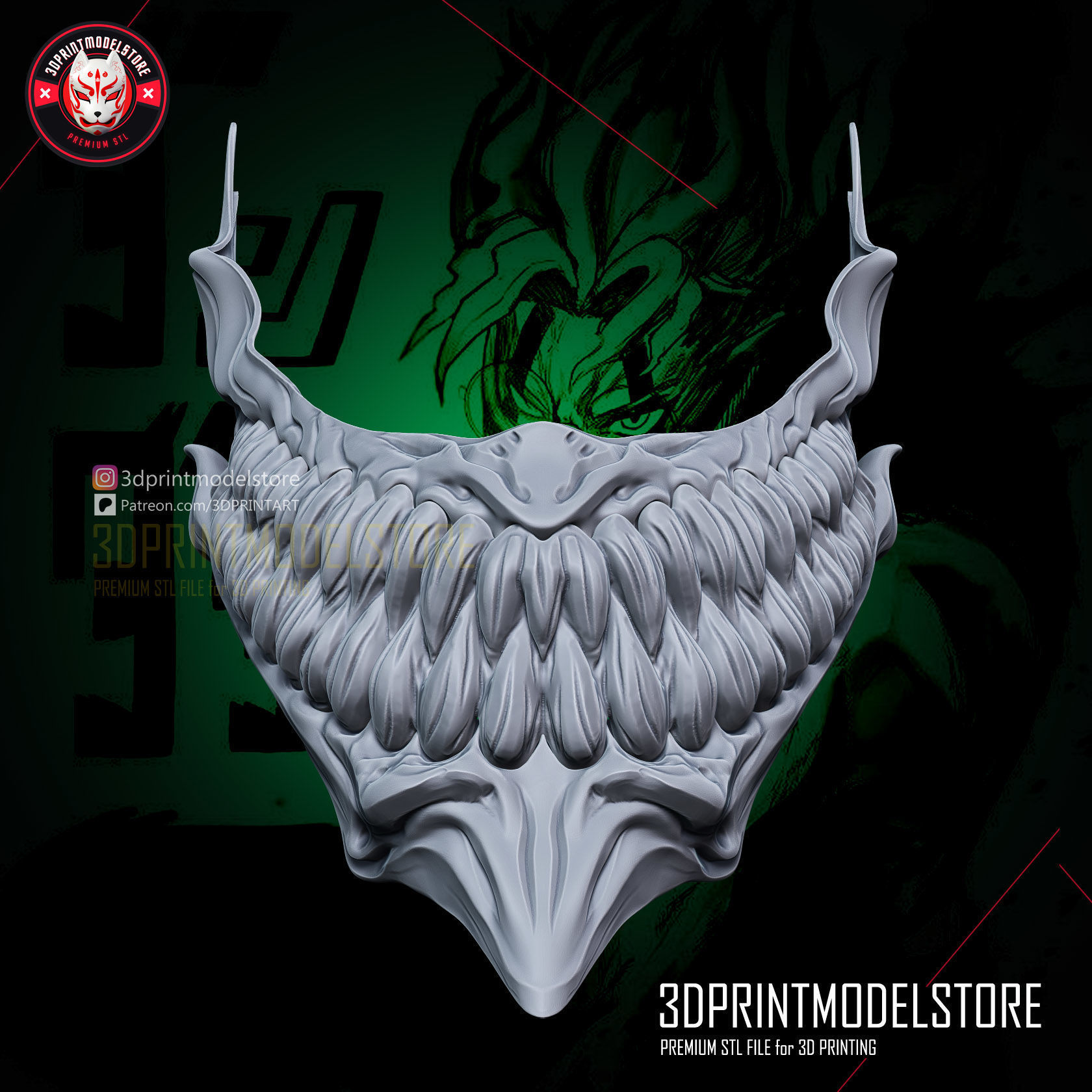 Dandadan Okarun Venom Mask - Anime Cosplay - Halloween 3D model 3D ...