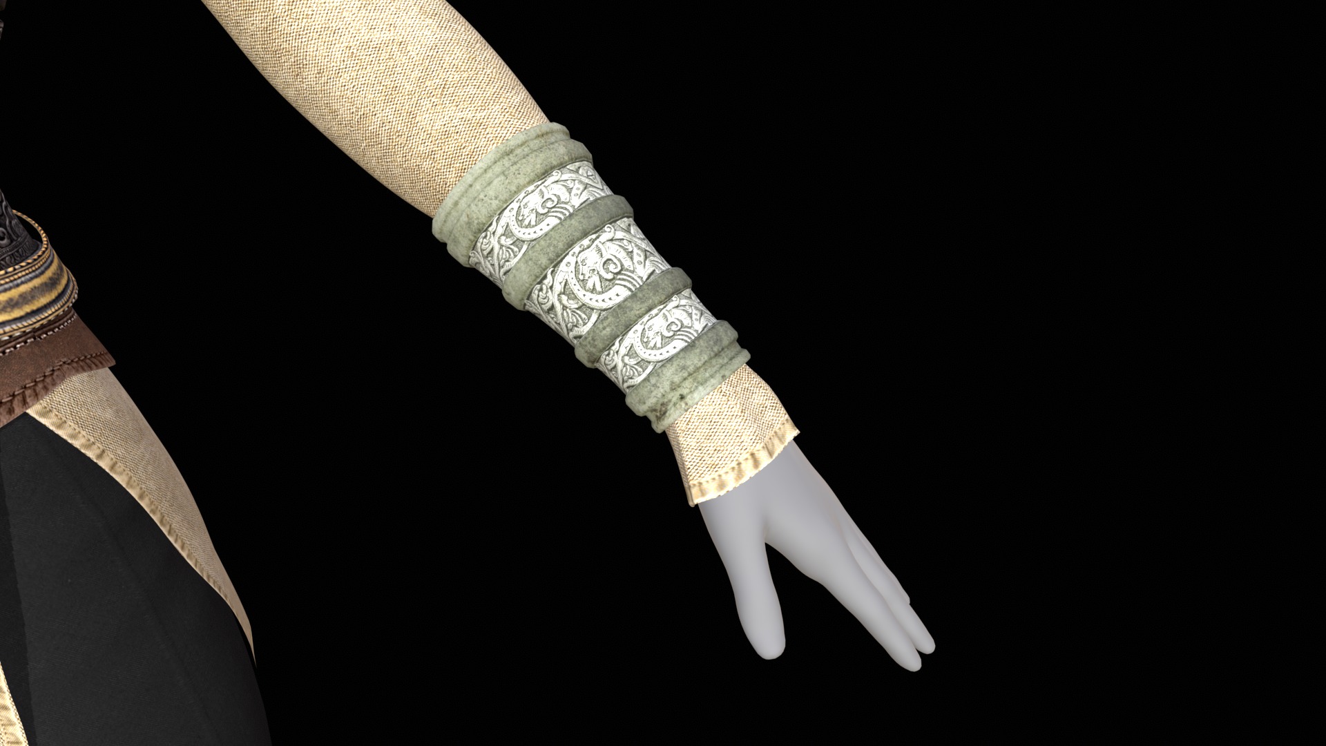 Clothing for woman Low-poly 3D model_4