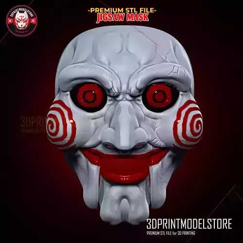 Jigsaw Mask - Horror Movie Cosplay - Movable Jaw