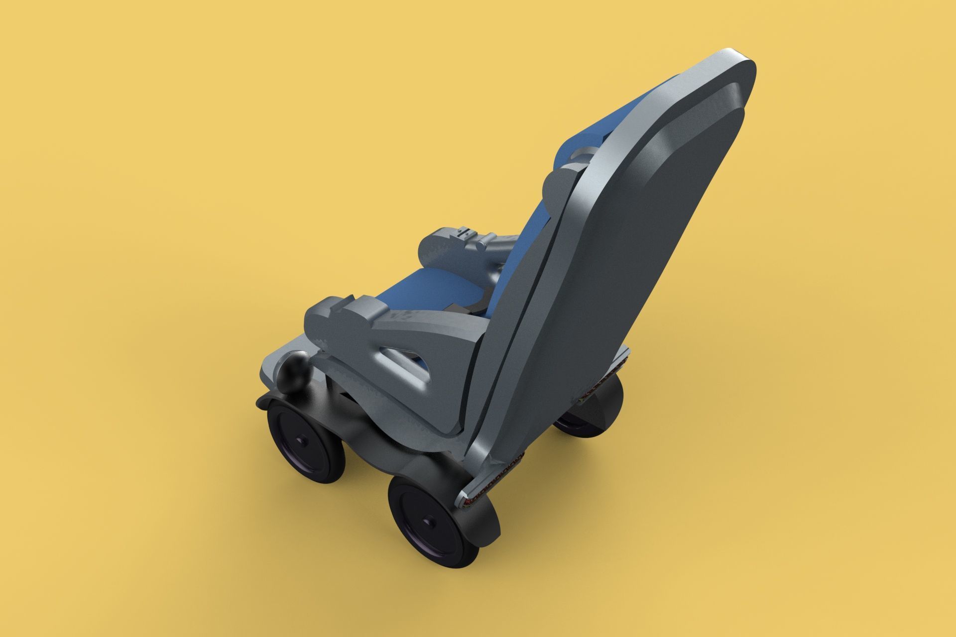 SELF-DRIVING SMART ELECTRIC WHEELCHAIR AUTONOMOUS ROBOT VEHICLE 3D model_4
