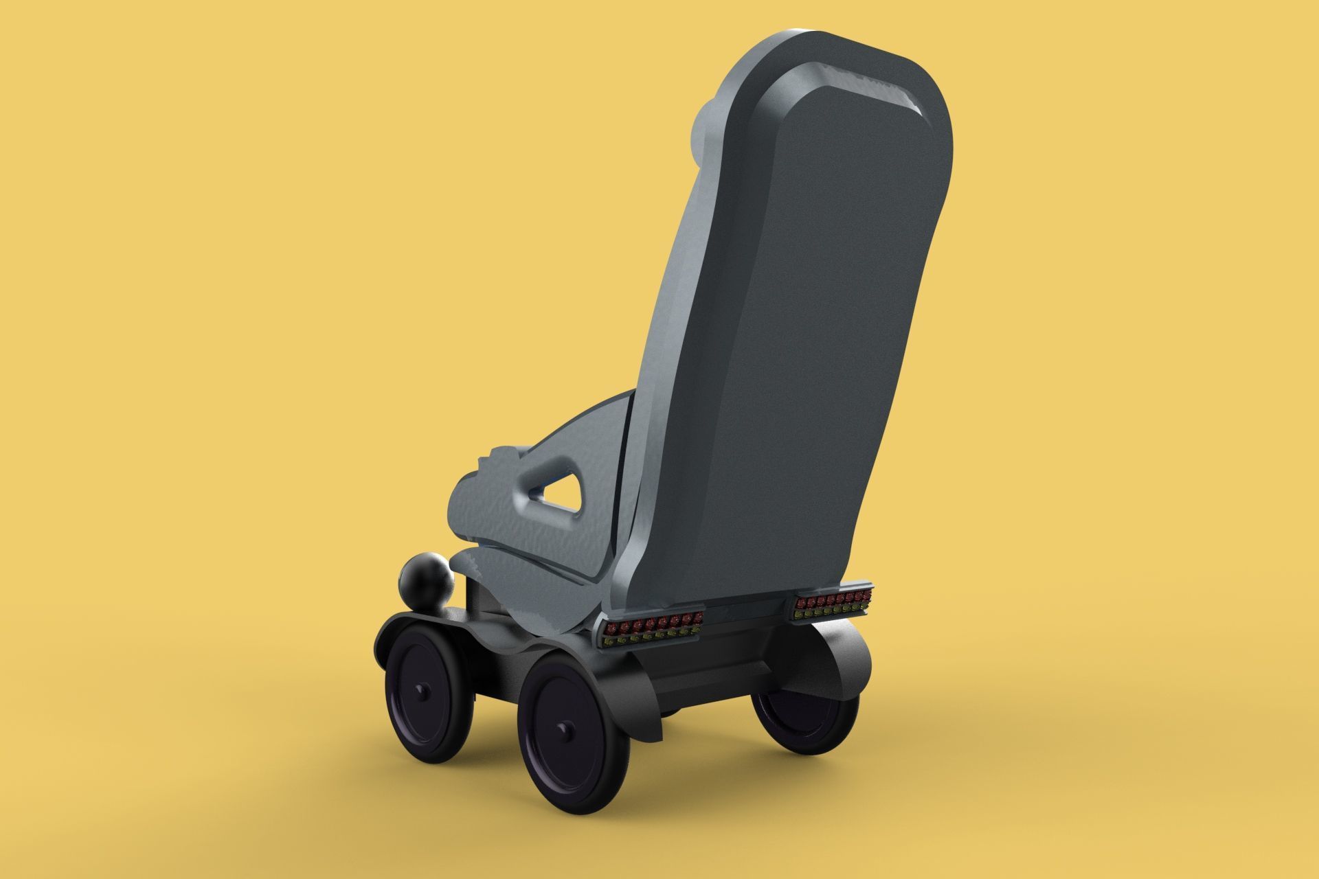 SELF-DRIVING SMART ELECTRIC WHEELCHAIR AUTONOMOUS ROBOT VEHICLE 3D model_9