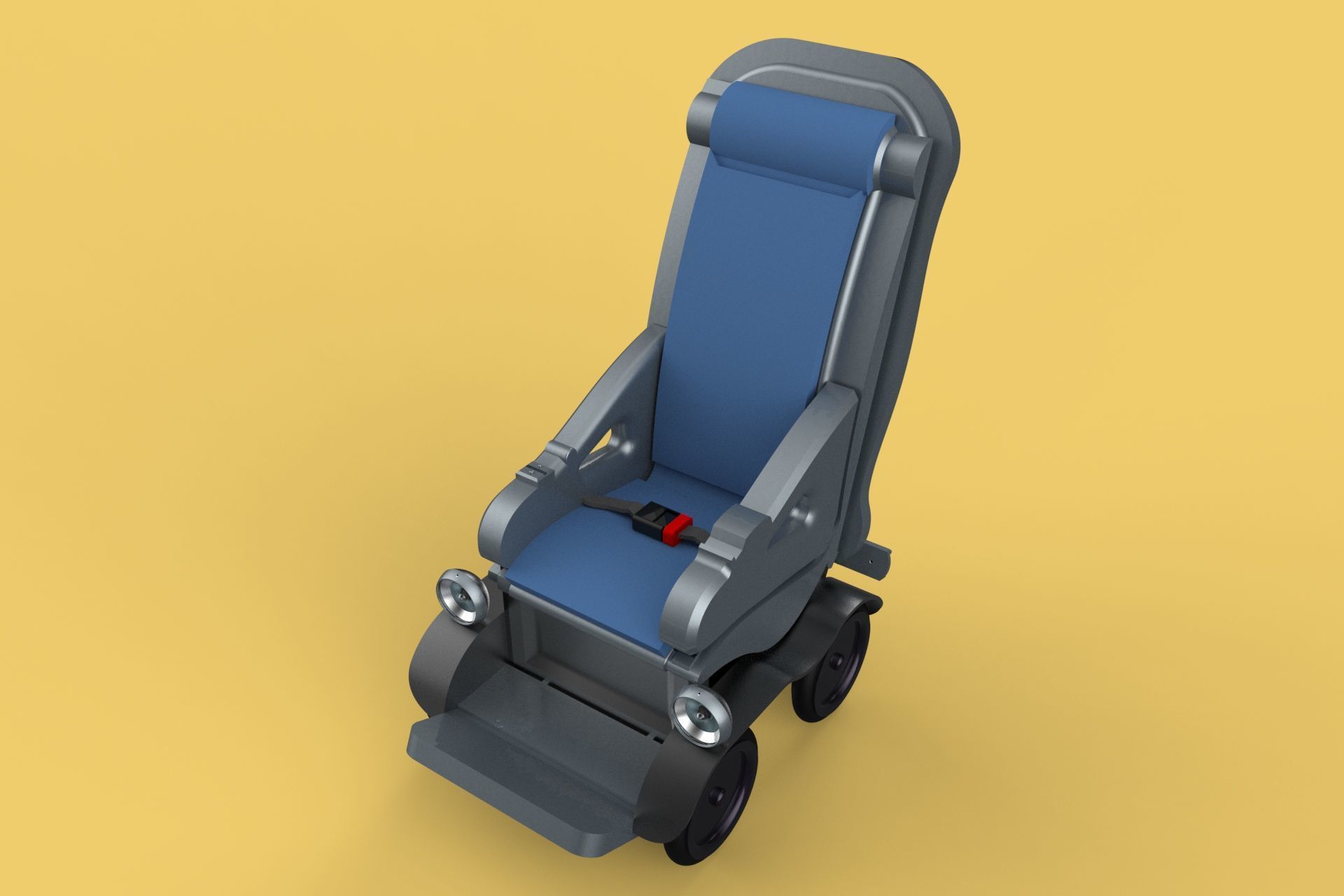 SELF-DRIVING SMART ELECTRIC WHEELCHAIR AUTONOMOUS ROBOT VEHICLE 3D model_3