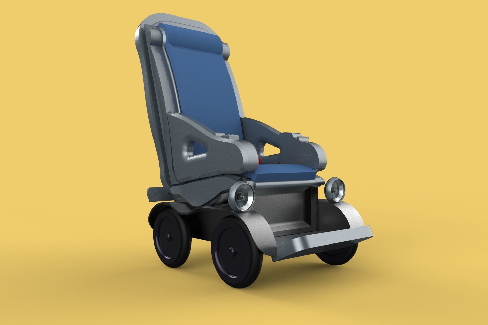 SELF-DRIVING SMART ELECTRIC WHEELCHAIR AUTONOMOUS ROBOT VEHICLE 3D model_7