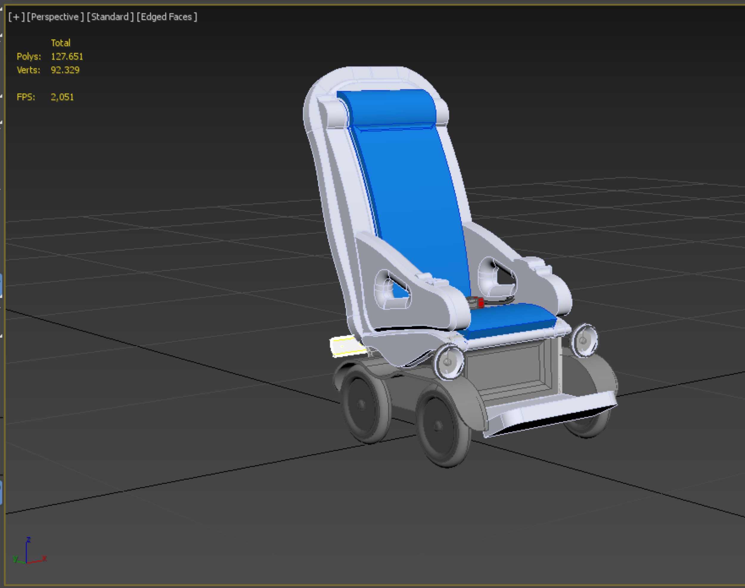 SELF-DRIVING SMART ELECTRIC WHEELCHAIR AUTONOMOUS ROBOT VEHICLE 3D model_26