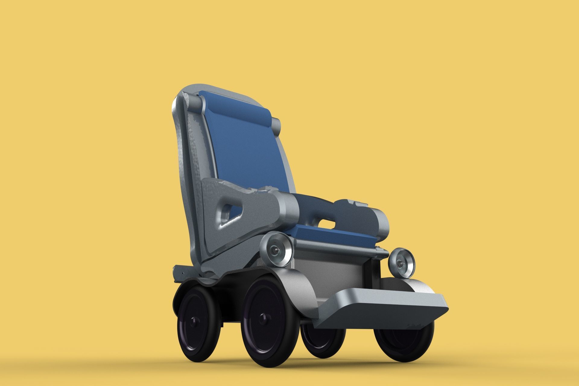SELF-DRIVING SMART ELECTRIC WHEELCHAIR AUTONOMOUS ROBOT VEHICLE 3D model_12