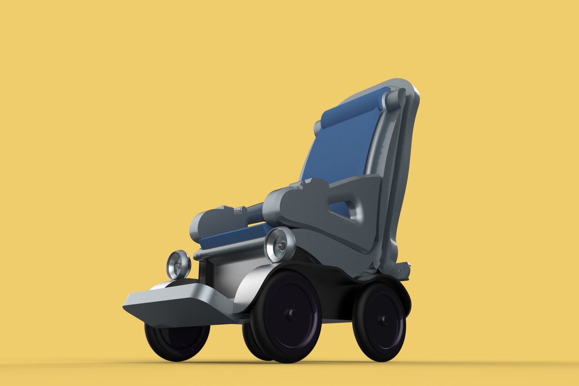 SELF-DRIVING SMART ELECTRIC WHEELCHAIR AUTONOMOUS ROBOT VEHICLE 3D model_13