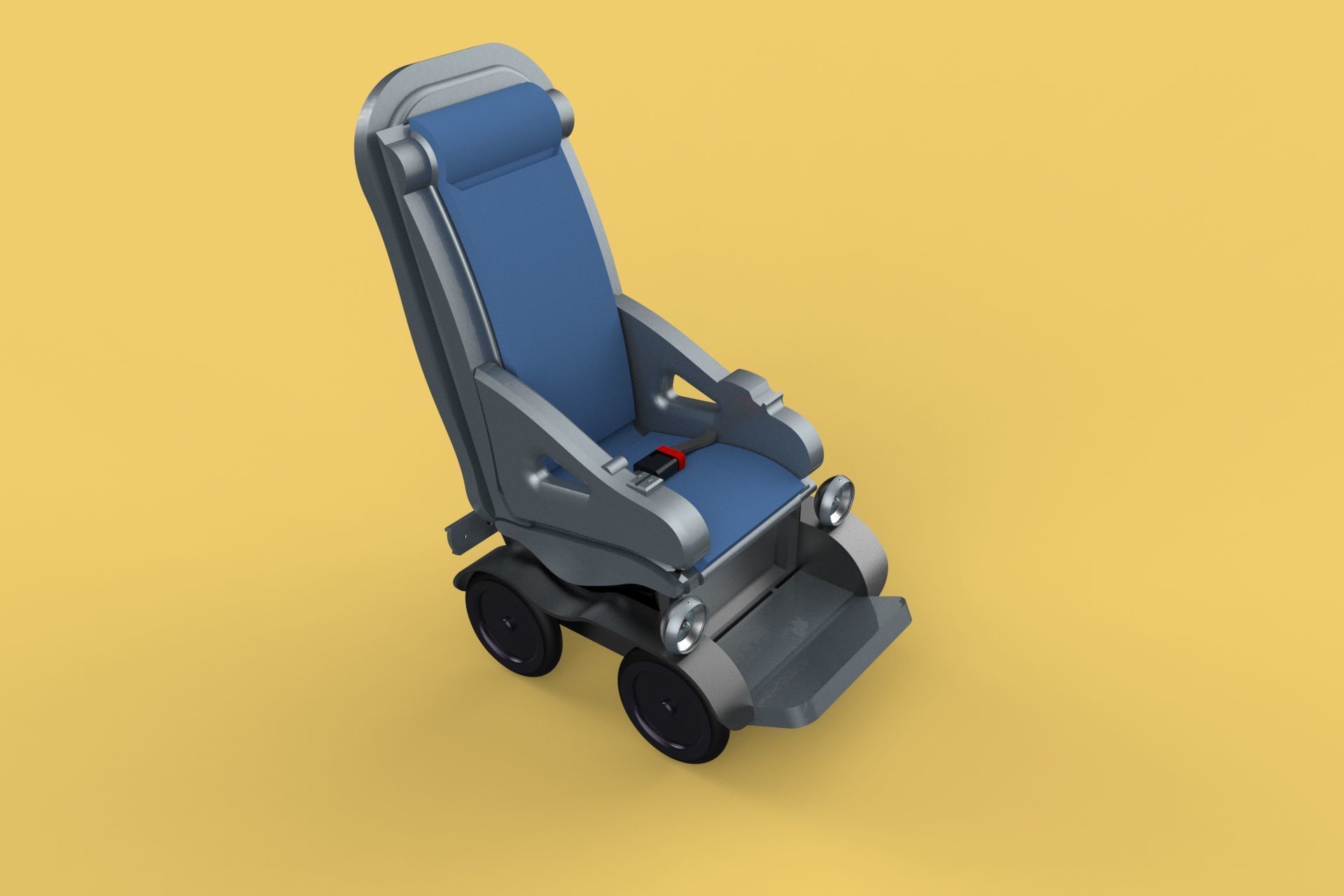 SELF-DRIVING SMART ELECTRIC WHEELCHAIR AUTONOMOUS ROBOT VEHICLE 3D model_6