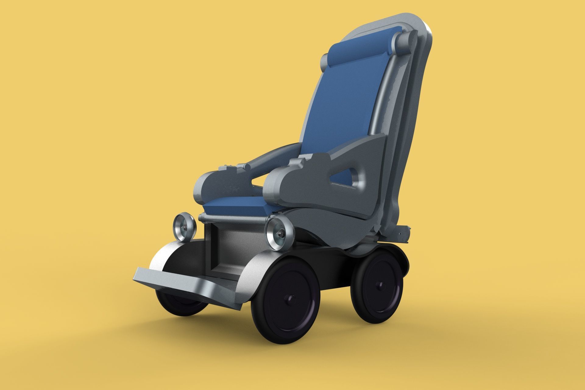 SELF-DRIVING SMART ELECTRIC WHEELCHAIR AUTONOMOUS ROBOT VEHICLE 3D model_8