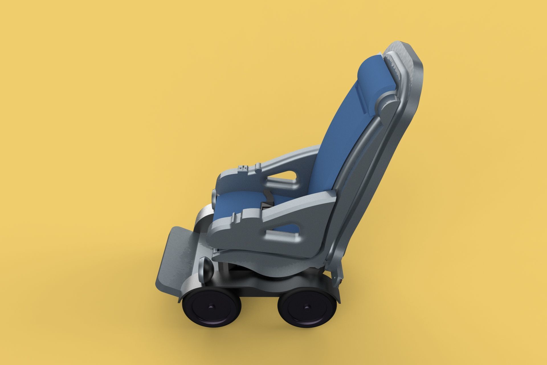 SELF-DRIVING SMART ELECTRIC WHEELCHAIR AUTONOMOUS ROBOT VEHICLE 3D model_23