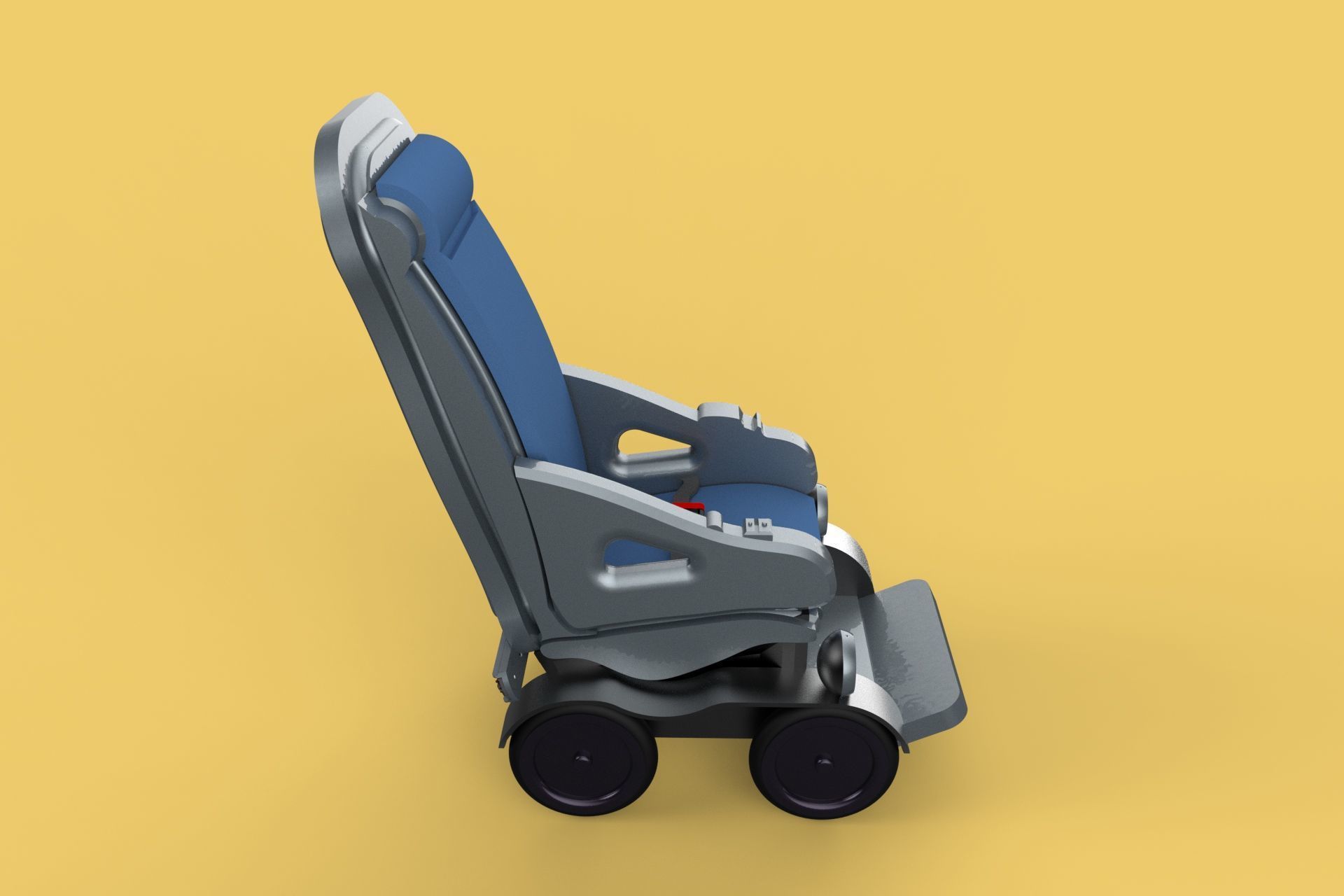 SELF-DRIVING SMART ELECTRIC WHEELCHAIR AUTONOMOUS ROBOT VEHICLE 3D model_21