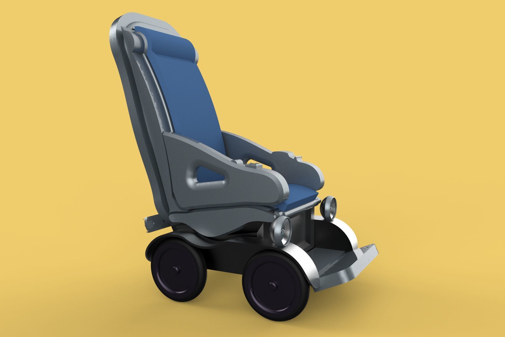 SELF-DRIVING SMART ELECTRIC WHEELCHAIR AUTONOMOUS ROBOT VEHICLE 3D model_16
