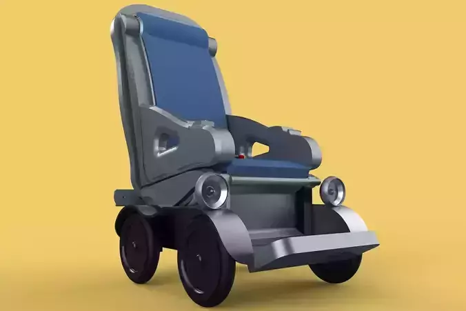 SELF-DRIVING SMART ELECTRIC WHEELCHAIR AUTONOMOUS ROBOT VEHICLE 3D model