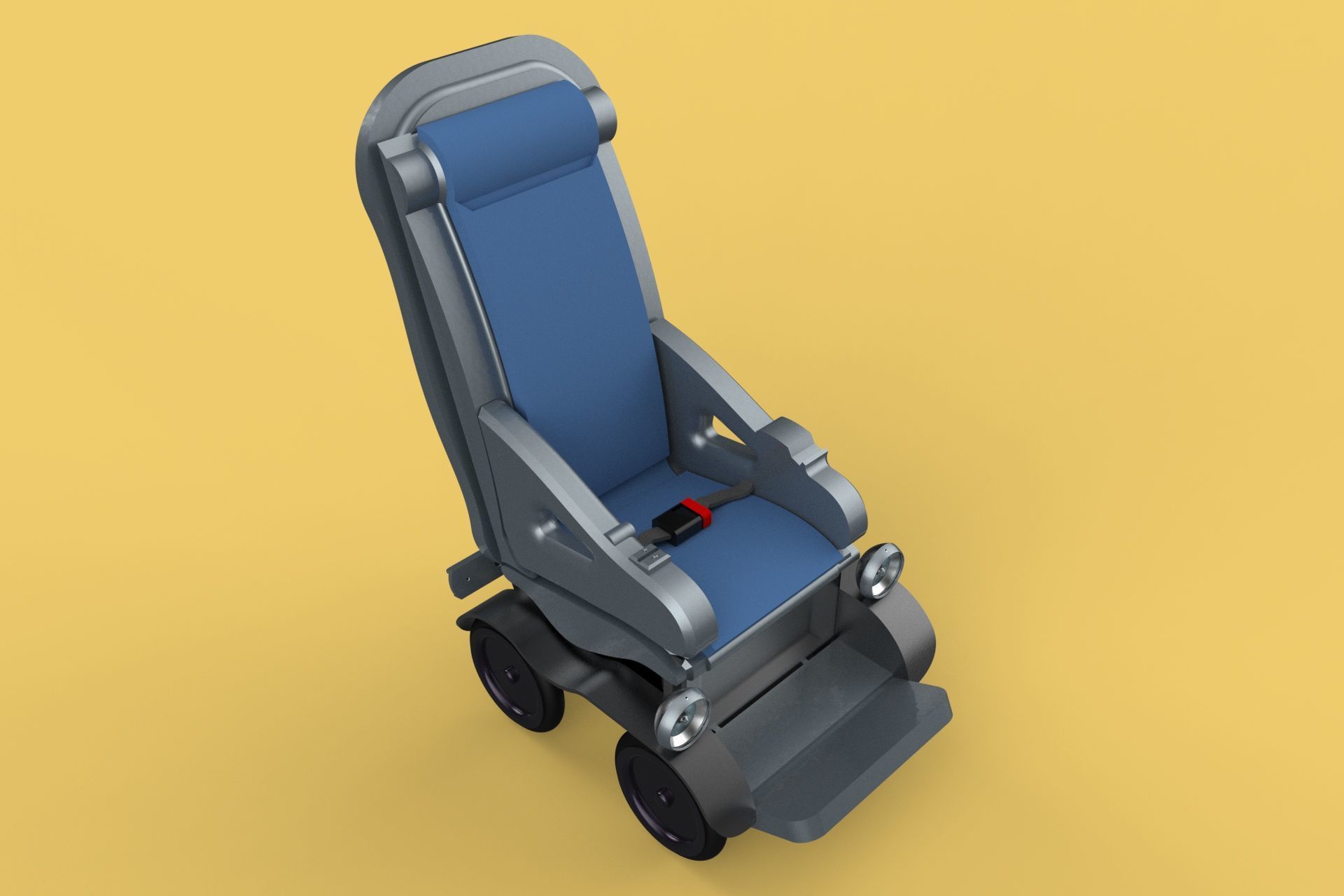 SELF-DRIVING SMART ELECTRIC WHEELCHAIR AUTONOMOUS ROBOT VEHICLE 3D model_2